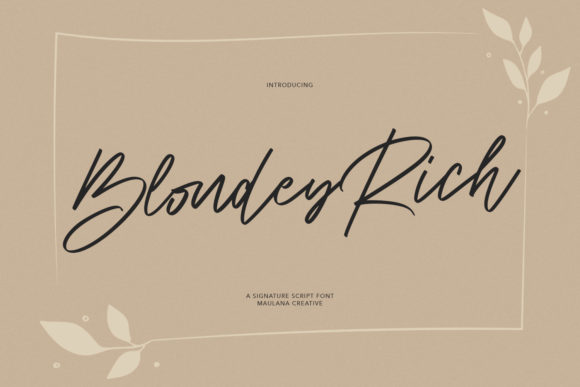 Blondey Rich Font: A Beautiful Script for Craft Projects