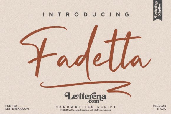 Fadetta: A Script Font with Personality and Purpose