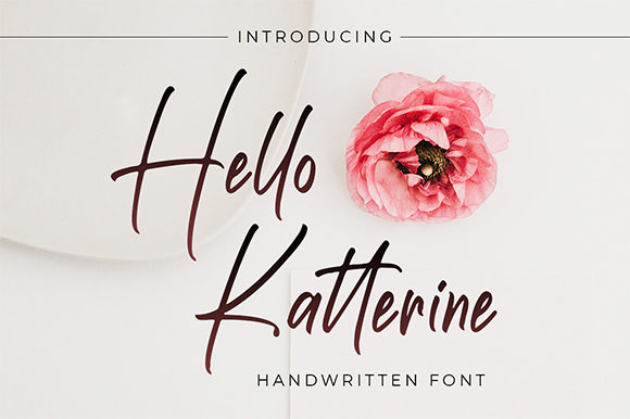 Hello Katterine Font: A Handwritten Script That Brings Your Creations to Life