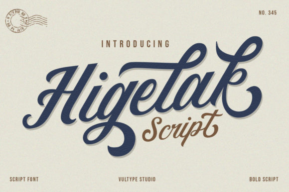 Higelak Font: A Handwritten Typeface for Editorial Elegance