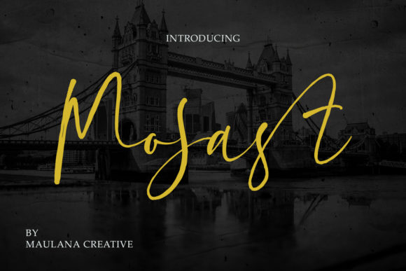 Mosast: A Graceful Script Font for Crafting and Selling