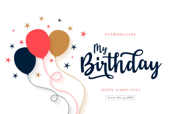 My Birthday Font: A Script Amp Display Typeface for Digital Design
